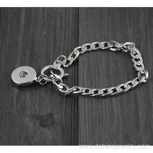 Silver Chain NOOSA Bracelet With Personalized Snap Buttons